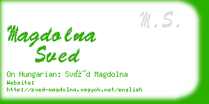 magdolna sved business card